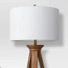 Oak Wood Tripod Floor Lamp Dark Brown - Threshold™