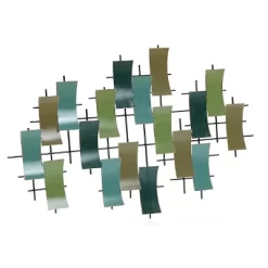 LuxenHome Multi-Color Metal Abstract Geometric Wall Decor -Home Decoration Store GUEST c01288f2 2bbd 44f7 8b83 f3ca534ad0b3