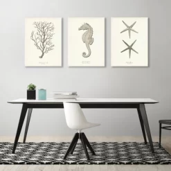 Set Of 3 Canvas Prints Costal Canvas Wall Art Set - Americanflat