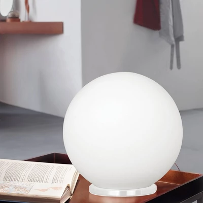 1-Light Rondo Round Table Lamp With Frosted Glass Shade White - EGLO 1 1-Light Rondo Round Table Lamp With Frosted Glass Shade White - EGLO