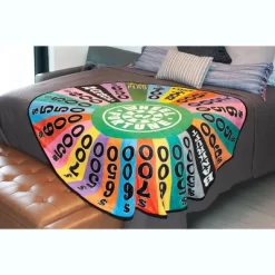 Just Funky Wheel Of Fortune Game Show Spin Wheel Fleece Throw Blanket | Measures 59 Inches -Home Decoration Store GUEST c180b35d 138a 4235 bf0b 960dabb0ddff