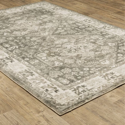 Salina Traditional Persian Style Inspired Area Rug Charcoal/Ivory - Captiv8e Designs 3 Salina Traditional Persian Style Inspired Area Rug Charcoal/Ivory - Captiv8e Designs - Image 3