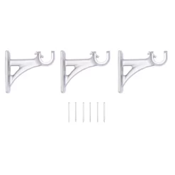 Kenney Fast Fit Easy Install Shania 3/4" Decorative Window Curtain Rod, 42-120", Brushed Nickel