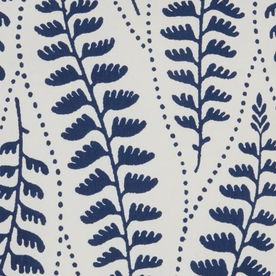 18"x18" Printed Leaves Square Throw Pillow Blue - Mina Victory 2 18"x18" Printed Leaves Square Throw Pillow Blue - Mina Victory - Image 2