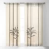 Iveta Abolina Sunrise Tan 64" X 50" Single Panel Sheer Window Curtain - Deny Designs