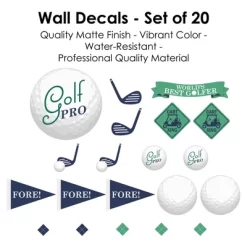 Big Dot Of Happiness Par-Tee Time - Golf - Peel And Stick Sports Decor Vinyl Wall Art Stickers - Wall Decals - Set Of 20 -Home Decoration Store GUEST c3d1183c 0e0d 4e89 bdcc 2124923433f1