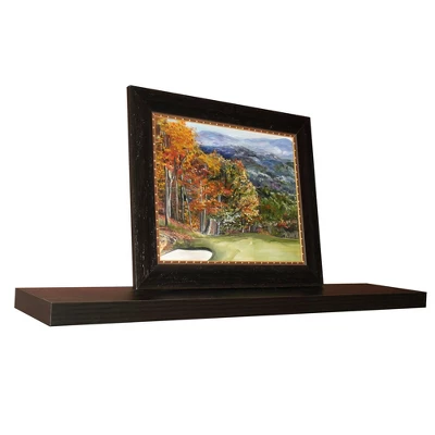 72" Floating Shelf Wall Mounted Hidden Brackets Espresso - Inplace 1 72" Floating Shelf Wall Mounted Hidden Brackets Espresso - Inplace