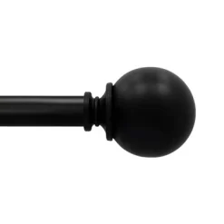 Decorative Drapery Curtain Rod With Sphere Finials Matte Black - Lumi Home Furnishings -Home Decoration Store GUEST c44f5ad9 2fe0 4d23 8e85 f99ea0334608