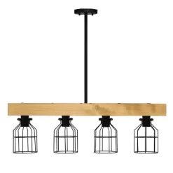 4-Light Wood Beam Pendant Brown - Lalia Home 13 4-Light Wood Beam Pendant Brown - Lalia Home -Home Decoration Store GUEST c48d9f4b b2bd 4924 b81e b199d4d53878