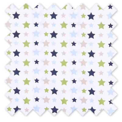 Bacati - Stars Green Blue Beige Window Valance 3 Bacati - Stars Green Blue Beige Window Valance - Image 3