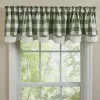 Park Designs Buffalo Check Lined Layered Sage Green Valance 72"