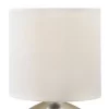 9.25" 2pk Small Matching Touch Table Lamp Set Silver - Cresswell Lighting