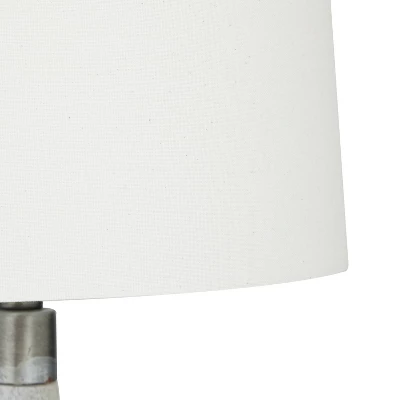 Coastal Glass Table Lamp Set Of 2 Gray - Olivia & May 5 Coastal Glass Table Lamp Set Of 2 Gray - Olivia & May - Image 5