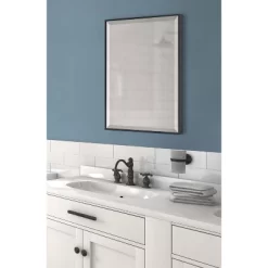 18.7" X 24.7" Rhodes Rectangle Wall Mirror Black - Kate & Laurel All Things Decor -Home Decoration Store GUEST c7e7ee73 618e 41af a8c6 75587a66c9ef