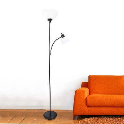 Floor Lamp With Reading Light Black - Simple Designs 1 Floor Lamp With Reading Light Black - Simple Designs