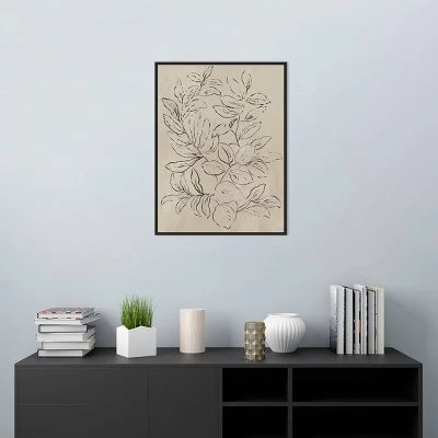22" X 30" Outlined Leaves I By Asia Jensen Framed Canvas Wall Art Black - Amanti Art 5 22" X 30" Outlined Leaves I By Asia Jensen Framed Canvas Wall Art Black - Amanti Art - Image 5