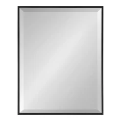 18.7" X 24.7" Rhodes Rectangle Wall Mirror Black - Kate & Laurel All Things Decor