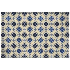FlorArt Palisades Low Profile Easy Clean Kitchen Mat Blue/Cream - Bungalow Flooring -Home Decoration Store GUEST c9512762 7721 4e54 a3a7 4e4e5afb4d85