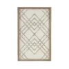 Exton Geo Carved Decorative Wall Wood Panel Natural/White - Madison Park