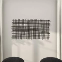Metal Geometric Overlapping Lines Cross Hatch Wall Decor Black - Olivia & May -Home Decoration Store GUEST ca0e5d85 3f38 4d99 9c25 41989a6665b5