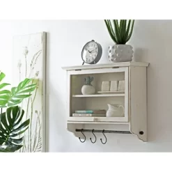 Set Of 2 Metal Decorative Wall Décor With Flowers White - Storied Home