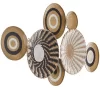 Dried Plant Plate Handmade Woven Wall Decor With Intricate Patterns Gold - The Novogratz