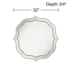 Noble Park Laureen Scalloped Round Vanity Wall Mirror Modern Beveled Glass Champagne Gold Beaded Frame 32" Wide For Bathroom Living Room Home Entryway 11 Noble Park Laureen Scalloped Round Vanity Wall Mirror Modern Beveled Glass Champagne Gold Beaded Frame 32" Wide For Bathroom Living Room Home Entryway -Home Decoration Store GUEST cc5ba92a 96ae 4f5f a29f c5ec55c48351