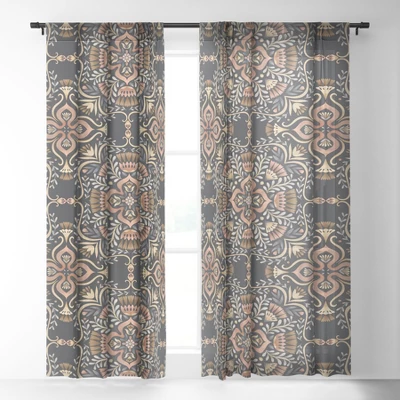 Pimlada Phuapradit Kaasni Gray Single Panel Sheer Window Curtain - Deny Designs 1 Pimlada Phuapradit Kaasni Gray Single Panel Sheer Window Curtain - Deny Designs