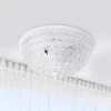 2pk 2-Light Crystal Glam Ceiling Flush Mount Pendants White - Lalia Home
