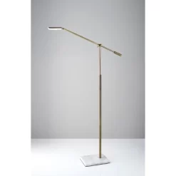 LED Vera Floor Lamp Antique Brass (Includes LED Light Bulb) - Adesso -Home Decoration Store GUEST ce2c3829 bb4c 49da bcdb af938e85e3a2