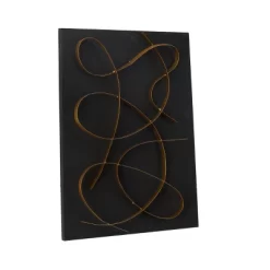 Metal Abstract Overlapping Lines Wall Decor With Gold Backing - CosmoLiving By Cosmopolitan -Home Decoration Store GUEST ce7d6586 3abf 4863 9a91 b97927916b33