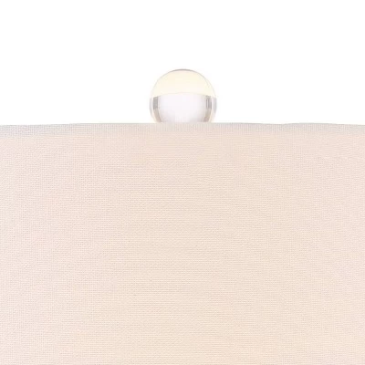 360 Lighting Solange Modern Table Lamps 25" High Set Of 2 Stacked Crystal Glass Silver White Tapered Drum Shade For Bedroom Living Room Nightstand 3 360 Lighting Solange Modern Table Lamps 25" High Set Of 2 Stacked Crystal Glass Silver White Tapered Drum Shade For Bedroom Living Room Nightstand - Image 3