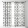 Alison Janssen Cleo Boho Diamond Single Panel Sheer Window Curtain - Society6