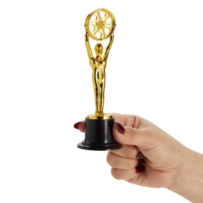 Juvale Pack Of 12 Mini Award Trophies - Plastic Movie Film Buff Trophy - Trophies For Kids - Great For Teachers, Gold, Black 3 Juvale Pack Of 12 Mini Award Trophies - Plastic Movie Film Buff Trophy - Trophies For Kids - Great For Teachers, Gold, Black - Image 3