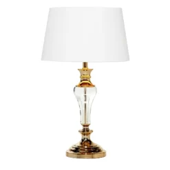 27" X 15" Glam Glass Table Lamp Gold - Olivia & May