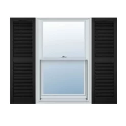 Plastic Development Group LSBLCK1455 14 X 55 Inch Decorative Exterior Vinyl Plastic Louvered Window Shutters W/ Installation Kit & Instructions, Black -Home Decoration Store GUEST d0baf91d fef6 46e0 8184 06bb9fd5bc82