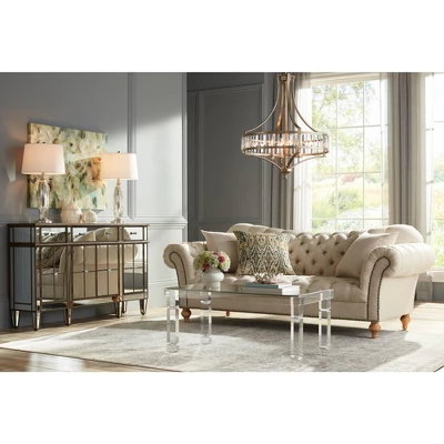 Vienna Full Spectrum Soft Silver Chandelier 24" Wide Crystal Glass 4-Light Fixture For Dining Room House Kitchen Bedroom 6 Vienna Full Spectrum Soft Silver Chandelier 24" Wide Crystal Glass 4-Light Fixture For Dining Room House Kitchen Bedroom - Image 6