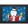 Snow Day Cheer Christmas Doormat Snowman Indoor Outdoor 30" X 18" Briarwood Lane