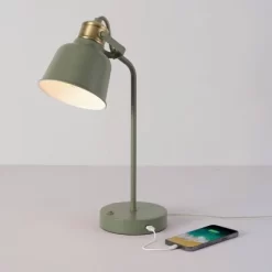 18" Dakota Table Lamp With USB Port Sage Green - Globe Electric -Home Decoration Store GUEST d2632ad0 eace 4045 bce2 d6723f185bb5