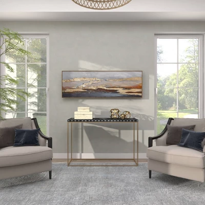 Canvas Geode Handmade Foiled And Brushstrokes Framed Wall Art With Gold Frame Gold - Olivia & May 17 Canvas Geode Handmade Foiled And Brushstrokes Framed Wall Art With Gold Frame Gold - Olivia & May - Image 17