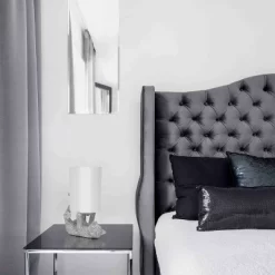 12.6" Diamond Studded Rhinestone Look Kitty Cat Feline Kids' Desk Nightstand Table Lamp With Faux Silk Fabric Shade Silver - Lalia Home -Home Decoration Store GUEST d36d1443 823c 42c0 8eff 7b14eedc72c7