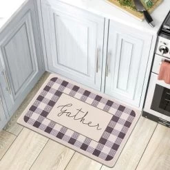 World Rug Gallery Gather Plaid Anti-Fatigue Standing Mat