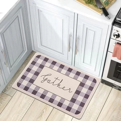 World Rug Gallery Gather Plaid Anti-Fatigue Standing Mat 1 World Rug Gallery Gather Plaid Anti-Fatigue Standing Mat