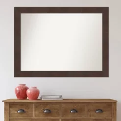 43" X 32" Non-Beveled Wildwood Brown Wall Mirror - Amanti Art -Home Decoration Store GUEST d3ee529e aca0 4574 9ecf b87fcb5a128f
