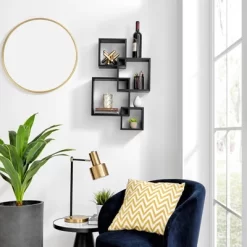 28.35" X 18" Blocchetto Intersecting Cubes Wall Shelf Unit - Danya B. -Home Decoration Store GUEST d4551421 7b88 4574 ad59 4e5da91dadb0