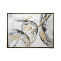 Contemporary Canvas Abstract Framed Wall Art With Gold Frame Gold - CosmoLiving By Cosmopolitan -Home Decoration Store GUEST d463577a a2e4 4c72 aec3 cc405b339e4e