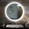 Organnice Round Frameless Anti-Fog LED Light Bathroom Vanity Mirror