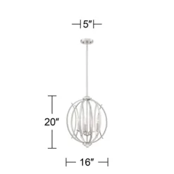 Possini Euro Design Spherical Brushed Nickel Pendant Chandelier 16" Wide Modern Orb 3-Light Fixture For Dining Room House Foyer Kitchen Island Bedroom 12 Possini Euro Design Spherical Brushed Nickel Pendant Chandelier 16" Wide Modern Orb 3-Light Fixture For Dining Room House Foyer Kitchen Island Bedroom -Home Decoration Store GUEST d4c94ad7 a94d 4ba7 9f4d ae1100b106f0
