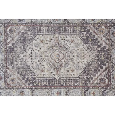 Armant Traditional Medallion, Purple/Gray/Ivory, 2' X 3' Accent Rug 7 Armant Traditional Medallion, Purple/Gray/Ivory, 2' X 3' Accent Rug - Image 7