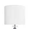 Gemma Silsden Marbled Blue Table Lamp With Fabric Shade White - StyleCraft